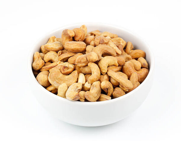 Cashew on white background, studio shot.